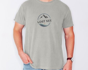 The Lost See Comfort Colors Shirt, Vintage Mountain Nature Tee, Outdoor Adventure Graphic
