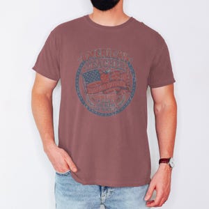 Vintage American Teacher Shirt, Patriotic USA Flag, Shaping Futures Since 1776 Tee Crimson