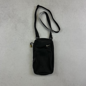 バッグ 90s NIKE 2WAY shoulder bag SWOOSH BLACK Vintage 90s Nike Patent Leather Messenger Bag Side Body