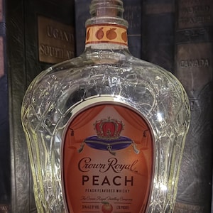 Crown Royal Peach Whisky Bottle Light: Upcycled Night Light