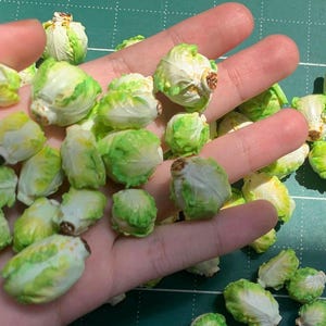 1:12 Miniatur Kohlkopf Obst Gemüse, Miniaturen Obst Handarbeit, Geschenk Geburtstag, Puppenhaus, Geschenk Mama