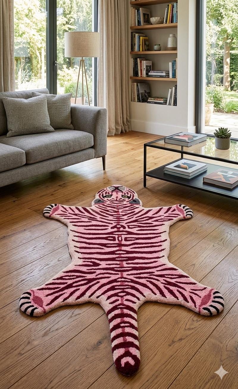 Faux Tiger Skin Rug - Etsy