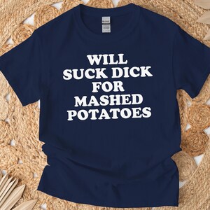 Camiseta de puré de patatas, divertida camiseta con humor ofensivo