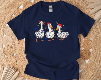 Cute Duck Santa Shirt, Funny Duck Christmas Gift