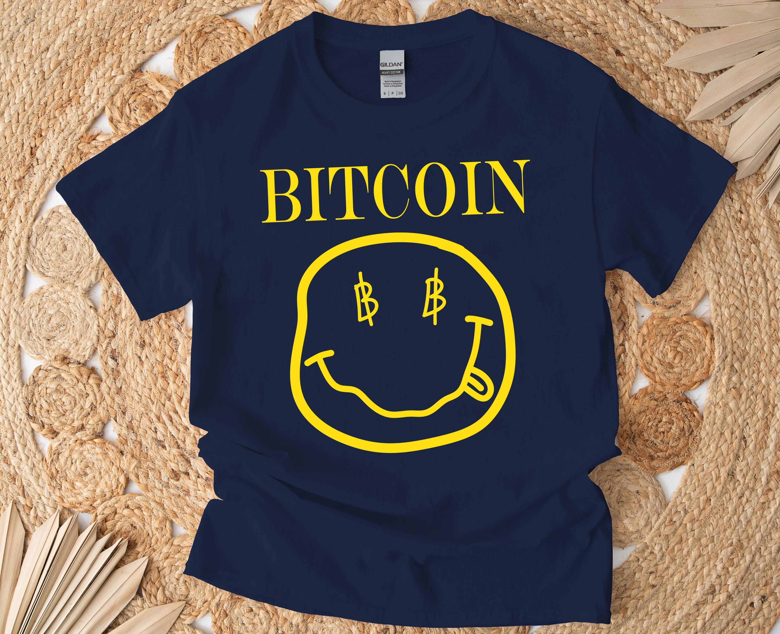 ビットコイン シャツ、スマイリー フェイス 暗号通貨 T シャツ - Etsy 日本