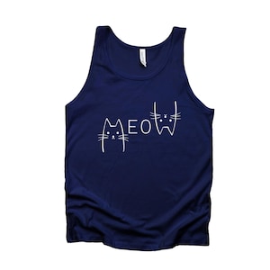 Cute Cat Tank, Cat Lover Meow Tanktop