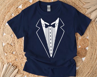 Tuxedo Shirt, Formal Graduation Costume Tshirt
