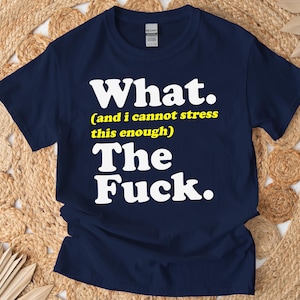 What and I Cannot Stress this Enough Shirt, WTF Sarcastic Tshirt, Funny Humor Tee