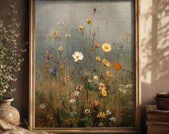 Wildflower Meadow Printable Wall Art | Vintage Botanical Floral (Digital Download)