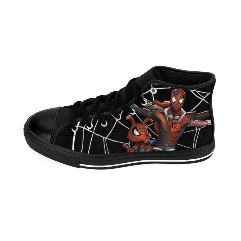 Miles Morales High Top Sneakers Spiderman Shoes Into the - Etsy UK