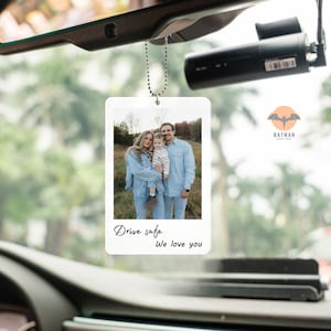 Personalized Car Polaroid Any Image Ornament Acrylic, Mirror Hanging Gift, Driving Test Pass Gift Idea, First Car Charm Gift, Memorial Gifts