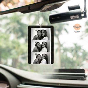 Personalized Car Polaroid Any Image Ornament Acrylic, Driving Test Pass Gift Idea, Car Charm Gift, Custom Best Friends Gift, Mirror Hanging