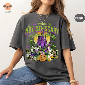 Vintage Mouse&#39;s Not So Scary Halloween Party Png, Mouse And Friends Skeleton Pumpkin, Halloween Costume, Halloween Family Group Png
