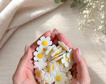 Flores de confeti V11 impresas en 3D, pequeñas o grandes, personalizables, reutilizables, sostenibles, modernas, ecológicas, para decoración de mesa, fiesta de cumpleaños