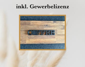 COFFE V2 lettering incl. commercial license 3D print file decoration table decoration coffee sign coffee machine STL