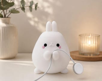 Niedlicher Ladekabelhalter Hase/Häschen für jedes Ladekabel geeignet 3D Druck anpassbar und individuell