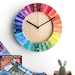 Rainbow Magic Wall Clock Colorful Bohemian Art Multicolor Spring Summer ...