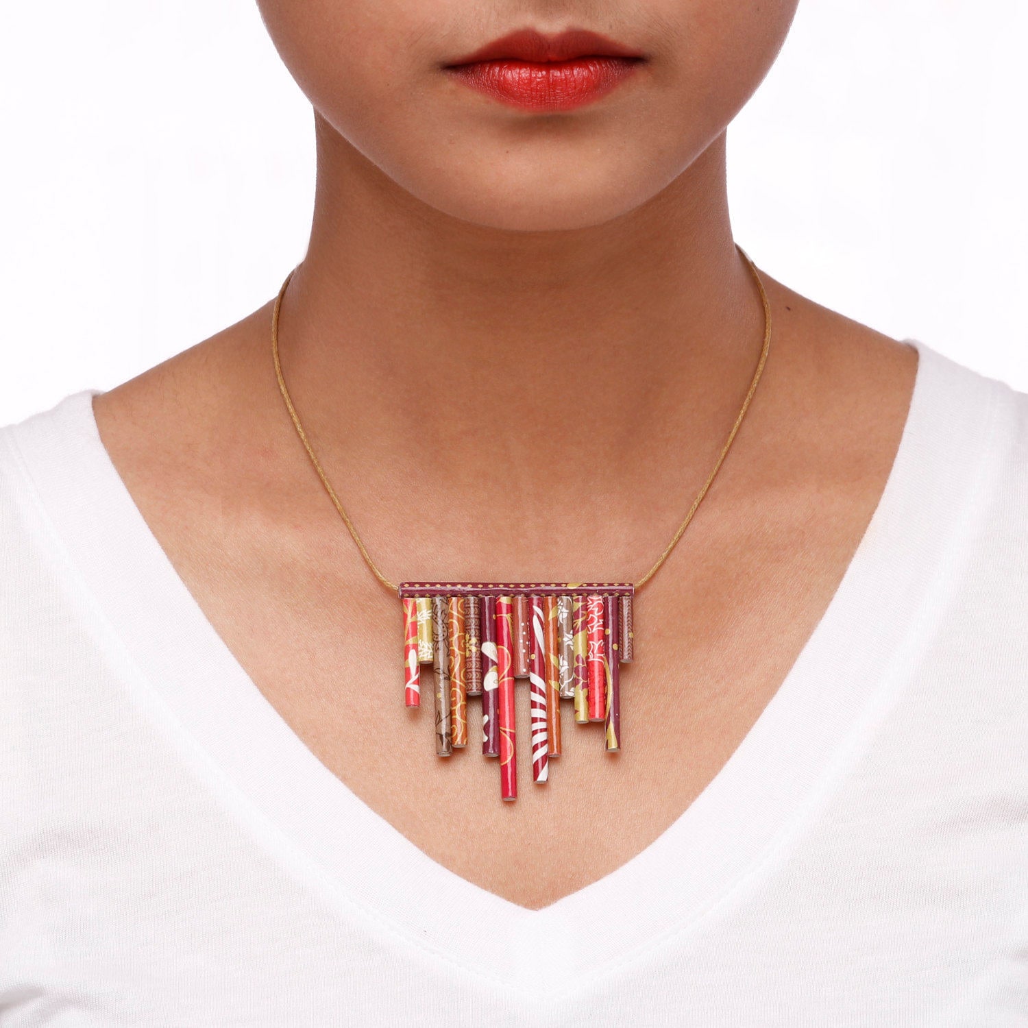 Incredible India Necklace Asymmetric Necklace Gift for Indian