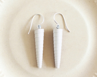 White Earrings • White Drop Earrings • White Dangle Earrings • White Long Earrings • White Color Earrings • White Statement Earrings