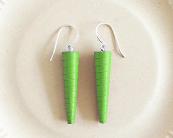 Parrot Green Earrings • Bright Green Earrings • Avocado Green Earrings • Green Dangle Earrings • Green Color Earrings • Long Green Earrings