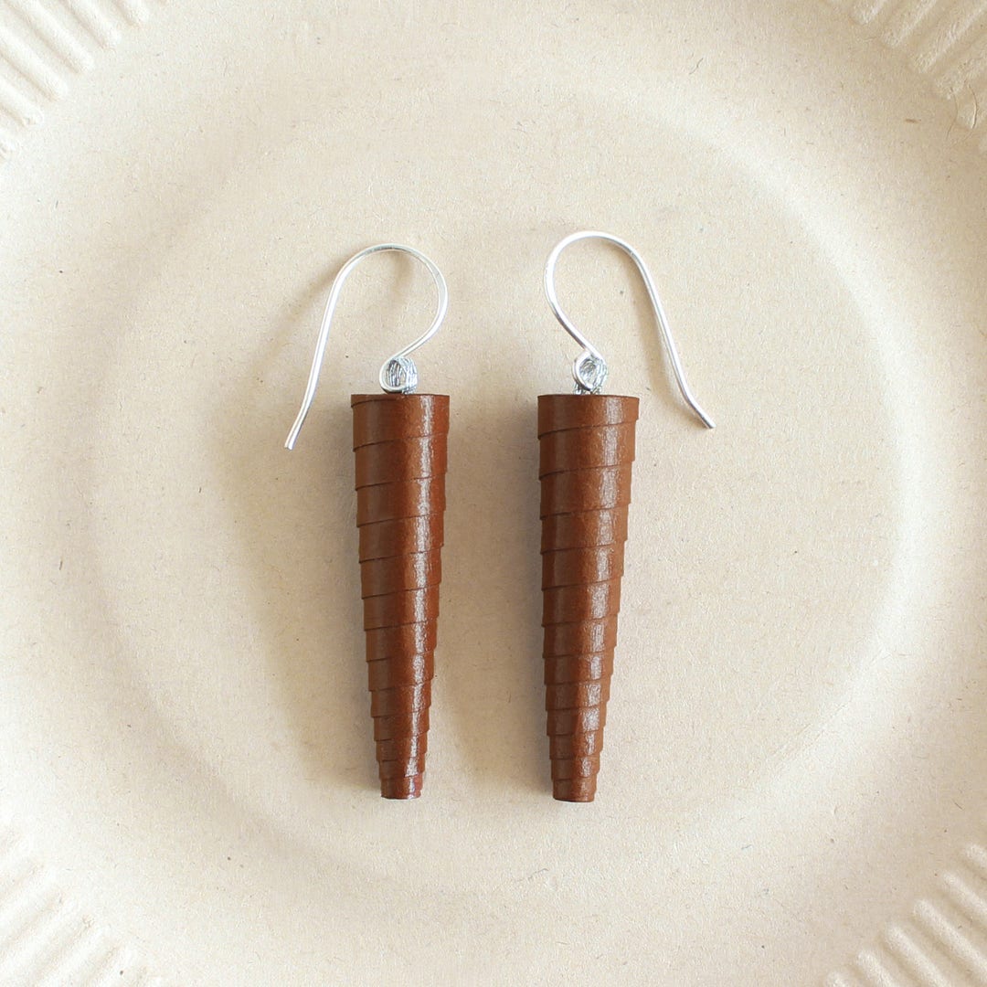 Chocolate Brown Earrings Dark Brown Earrings Coffee Brown Earrings Deep