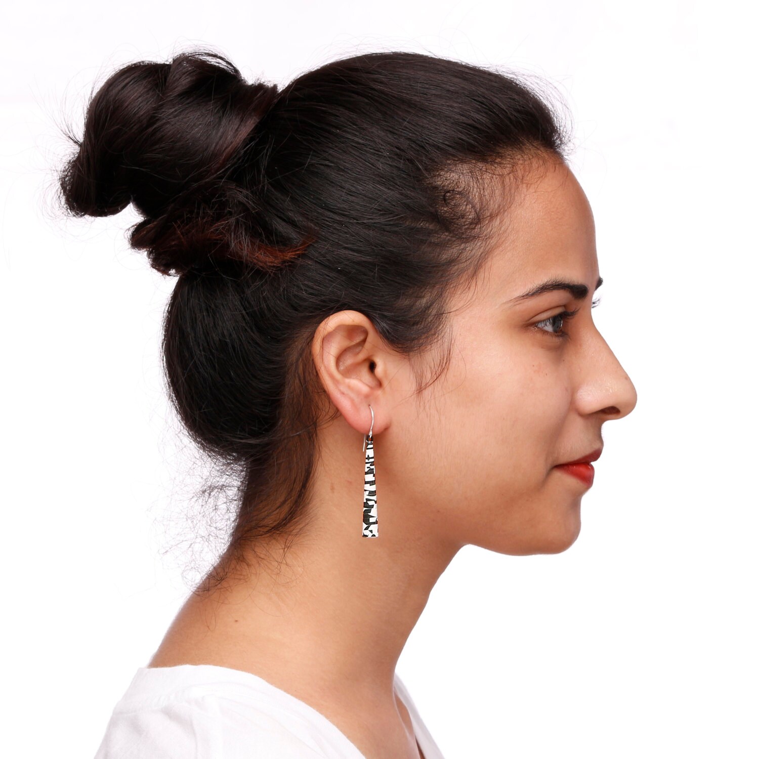 Crossword Puzzle Earrings Black and White Earrings First Anniversary