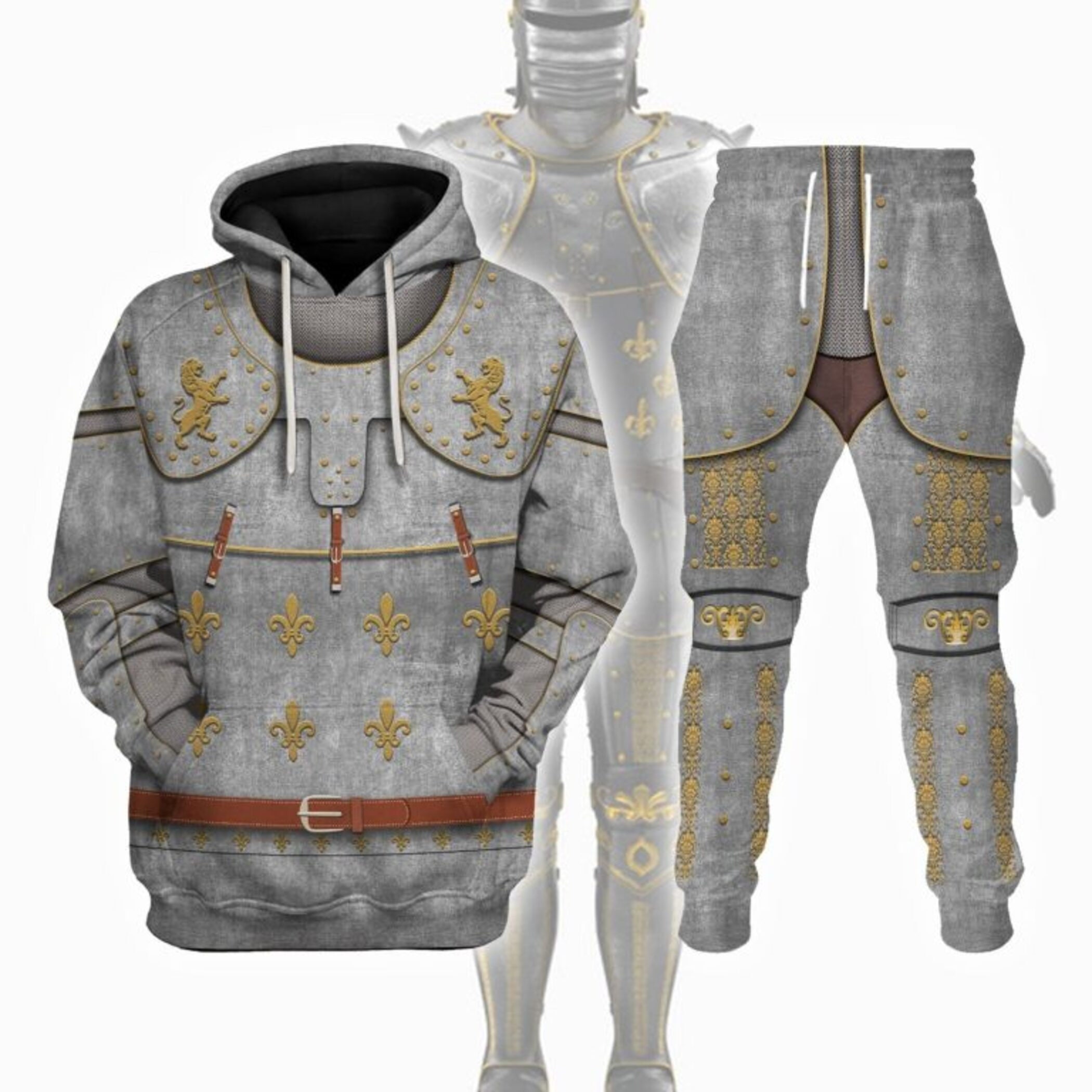 Knight Medieval Suit of Armor 3D All Over Printed Hoodie