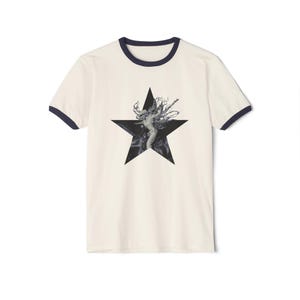 Maglietta vintage "Beyoncé Ringer" - Maglietta unisex in cotone, Top con logo Cowboy Carter, T-shirt retrò hipster - Regalo per fan di un'icona musicale, Elegante