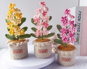 Crochet Flowers, Forget Me Not Crochet Flowers, Crochet Plant, Forever Flower, Mother's Day Gift, Crochet Purple/Blue/Yellow/Pink Flowers