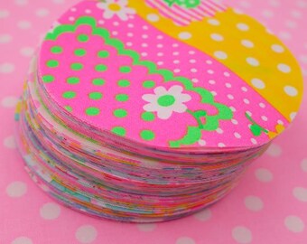 Diameter 8 cm ( 3.15') Circle Fabric remnants bundle  ,100 pieces,100% cotton fabric,Yo Yo Quilt,bright color, small size,fabric scraps