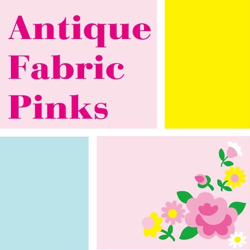 フラワーガーデンஐ⋆ピンクのキルト・はぎれ・レア♡ビンテージ・アンティーク AntiqueFabricPinks - Etsy