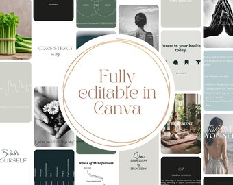 Holistic & Spiritual Coach Instagram Templates | Canva Social Media Pack for Wellness