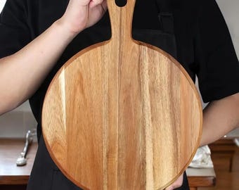 Vassoio multiuso in legno per pizza, colazione, frutta e snack - perfetto per cucina, soggiorno, hotel, ristorante e regali