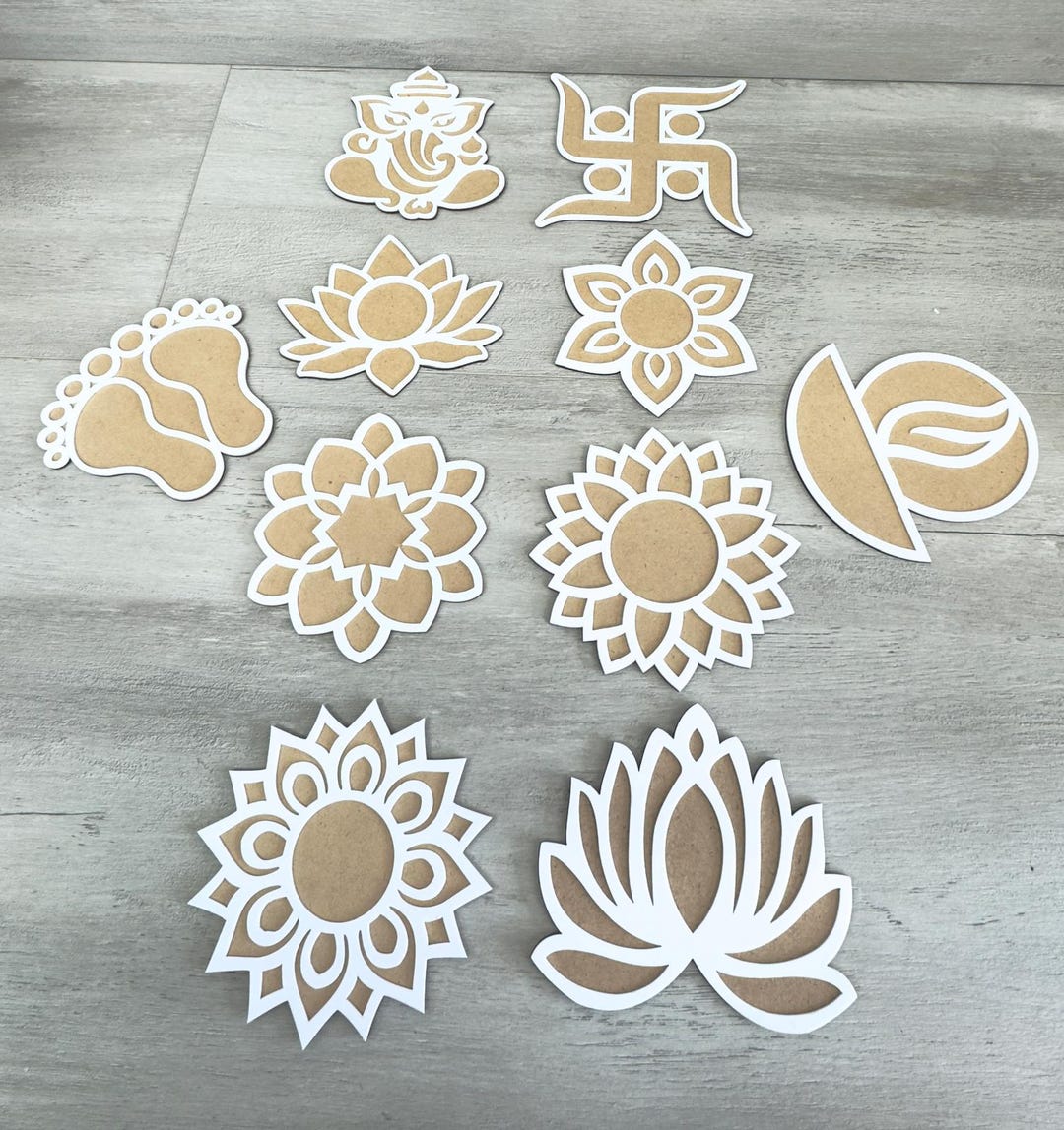 MDF Rangoli Stencil – Reusable Diwali Decor, Indian Wedding Art - Etsy