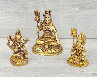 Handcrafted Brass Shiva Idol, Hindu Temple Decor