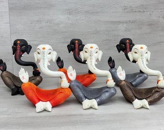 Handmade Resin Ganesha Statue | Modern Hindu Idol, Diwali Decor