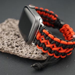 Pulseira de viagem durável para Apple Watch Pulseira de paracord trançada para Apple Watch