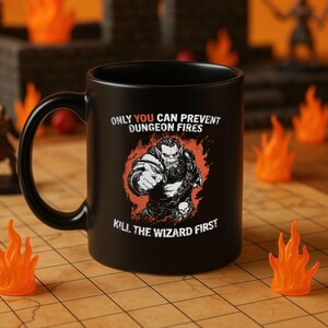 Tasse MDN - Vous seul pouvez empêcher les incendies de donjon | Mug Donjons et Dragons, Cadeau Dungeon Master, Accessoires Dnd, Mug à café DM, Mug Funny Meme