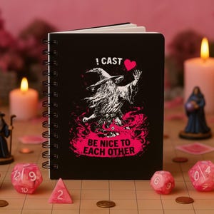 Journal et carnet du MDN – Soyez gentils les uns envers les autres | Accessoires du MDN, cadeau Dungeon Master, Dice Jail, autocollants meme, produits dérivés OSRS, livre de GN