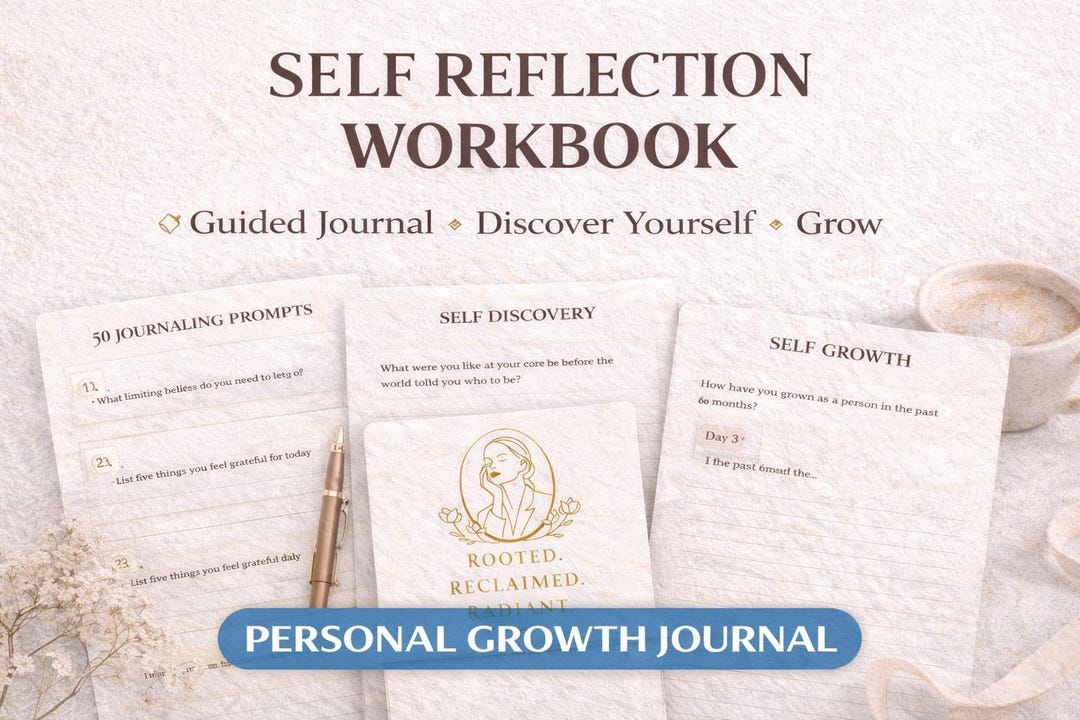 Self Reflection Workbook | Guided Journal for Inner Healing, Personal ...