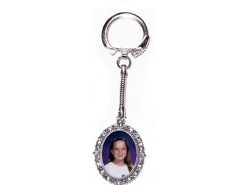 Keychain Single-sided Photo or Text Charm  - FREE SHIPPING