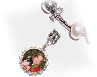 4 (Buy 3 Get the 4th Free) Photo Charms Tibetan Silver Metal 4.5mm Hole Buy 3 Get the 4th Free - Free Shipping