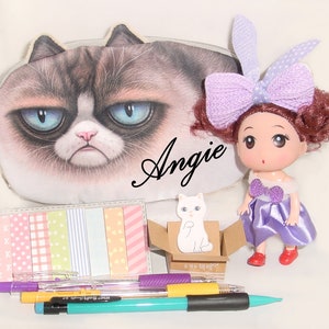 Personalized Kitty Bag with Doll and School Accessories - FREE SHIPPING