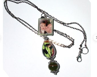 French Garden Boho Pendant Necklace with Photo of Your Choice - FREE SHIPPING