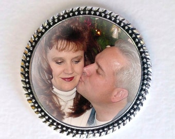 Groom's 1-sided Silver Wedding Memorial Commemorative Pocket Coin - FREE SHIPPING