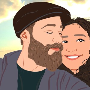 Custom Portrait, Couple Drawing, Personalized Illustration, Pet Portrait, Cartoon Portrait, Gift for Family,