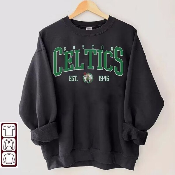 Vintage Boston Celtic Basketball Sweatshirt, Celtics 90s T-Shirt Retro Style Shirt Crewneck, Boston Basketball Hoodie 01no01_225