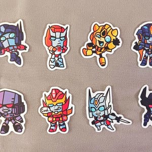 Chibi Transformers Poses 2&quot; Vinyl Sticker