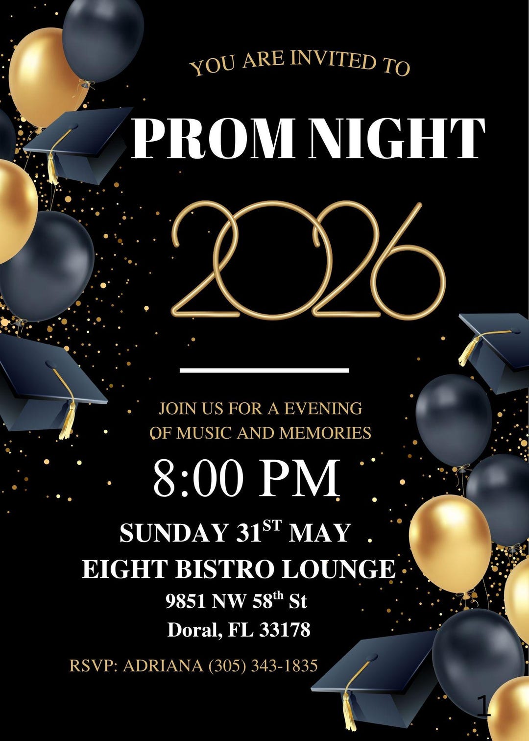 Custom Prom Invitations Prom Invitation Template - Completely Customizable - Etsy