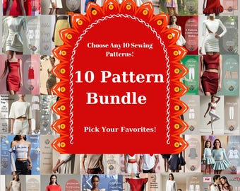 Custom Sewing Pattern Bundle | Pick Any 10 Patterns (PDF)